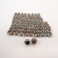 3 Pin Chassis Mount Threaded Circle Solder Connectors - LOT OF 87