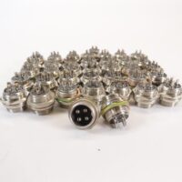 4 Pin Chassis Mount Threaded Circle Solder Connectors - LOT OF 38