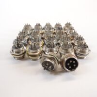 5 Pin Chassis Mount Threaded Circle Solder Connectors - LOT OF 27