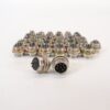 6 Pin Chassis Mount Threaded Circle Solder Connectors - LOT OF 33
