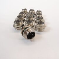 7 Pin Chassis Mount Threaded Circle Solder Connectors - LOT OF 13