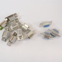 DB15 High Dens Serial Port 15 Pin Solder Connectors Female LOT OF 10 Wh / 3 Bl