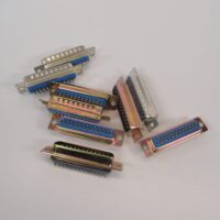 DB25 D-Sub Serial Port 25 Pin Solder Connectors Male BLUE - LOT OF 9