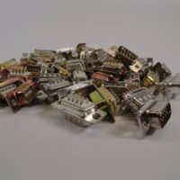 DB9 DB 9 D-Sub 9 Pin Solder Connectors Male - White - LOT OF 50