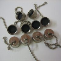 *NEW Lot of 10* Screw-on Protective Dust Cover Caps w/Chain - N-Female UHF SO239