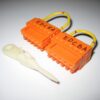Furuno DFF3 FCV-295 *SET OF 2 WAGO TAP Connectors w/Wire &  Tool* Orange