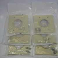 Midlite 2GIV Ivory 2-Gang Wireport for Audio/Video/Data Cables - Lot of 6 - NEW