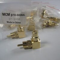 Newark MCM 27-1450 Gold Plated RCA Right Angle Audio Adapter - LOT of 16 - NEW