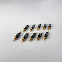 [Set of 10] RS PRO Black Premium RCA Male Plug Solder Type Audio Video Adapter