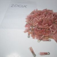 18-22 AWG Red #6 Heat Shrink Ring Terminals  *LOT OF 200* - NEW OLD STOCK