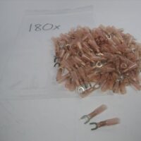 22-18 AWG Red #10 Heat Shrink Spade Fork Wire Terminals *LOT OF 180* - NEW