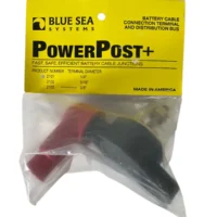 Blue Sea Systems 2101 PowerPost+ 1/4" Battery Terminal W/ 8-Screw Distribution Bus **New**