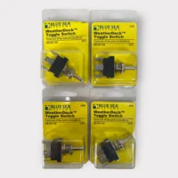 Blue Sea Systems 4155 WeatherDeck Toggle Switch DPDT ON-OFF-ON **Lot of 4**