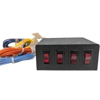 Low Voltage 20A DC Switch Box With Four Illuminated Toggle Switches