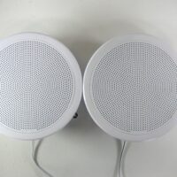 Fusion FM-F77RW 7.7" Flush-Mount Marine Speakers (Round White Grilles) Tested 90 Day Wrnty