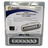 Lunasea LED Utility Flood Light 15W 1250 Lumen LLB-47FW-82-00 -12-24VDC-6000K White -  **New**