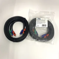 Vanco *LOT OF 2* RGB Triple Component RCA Video Cables 12 ft - 24k Gold O2 Free