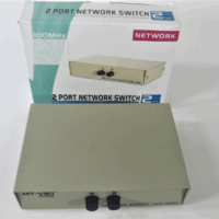MT-VIKI 2 Port Button Network Switch - 10M-100M - White - New in Box - Free Ship
