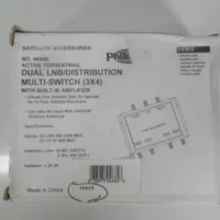 Philmore Satellite Multi-Switch 4684B 3x4 W/ Built-in Amp- Dual-LNB Distribution **New**