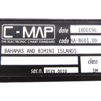 C-Map C-Card Bahamas and Bimini Islands NA-B601.00 18 DEC 1996 Free US Shipping 90 Day Warranty