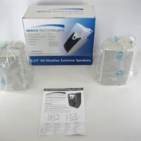 Speco SP5AWXTW 5.25" Indoor/Outdoor Speakers White with Transformer 90 Day Warranty *New*