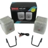 Speco WAS-100 3'' 2-Way Bass Reflex-Ported Amplified Speakers (White) New-Old-Stock 90-Day Warranty
