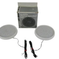 Poly-Planar A-2005 5 1/4'' Pre-Wired Mobile Stereo Speakers (White Grilles) New-Old-Stock
