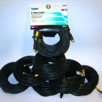 Vanco SVHS50 *LOT OF 7* 50' ft S-Video Cables - Premium 24k Gold 4 Pin Mini Din