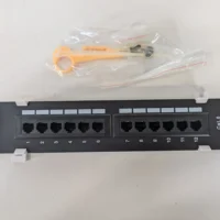 WBOX 12-Port Vertical CAT6 Patch Panel With Bracket - NEW Open Box-